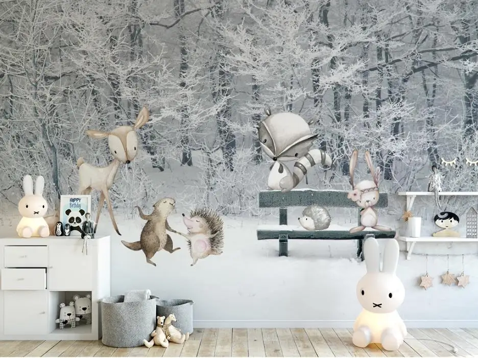 custom 3D Stereoscope Winter snow scene Animal world background wall paper mural wallpapers for bed room
custom 3D Stereoscope Winter snow scene Animal world background wall paper mural wallpapers for bed room