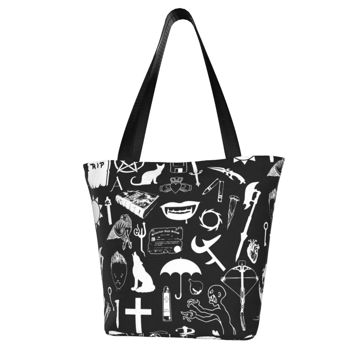Buffy Symbology White Angel Shopping Bag Weird Witch Woman Gift Handbags Stylish Polyester Work Bags
Buffy Symbology White Angel Shopping Bag Weird Witch Woman Gift Handbags Stylish Polyester Work Bags