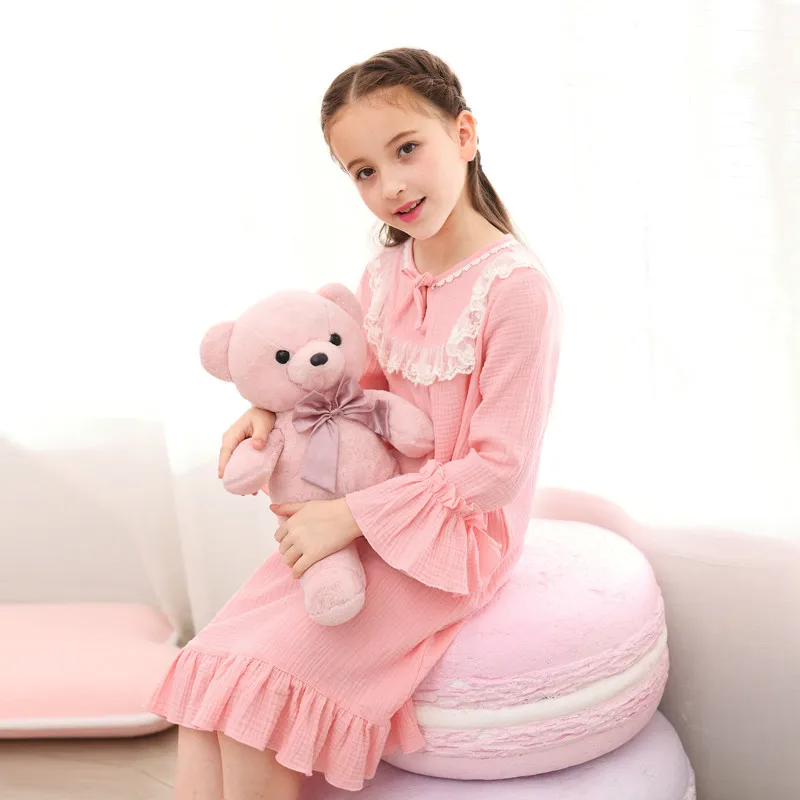 H5681 Girls Spring Summer Nightgown Female Cotton Long Sleeve Princess Home Clothes Nightwear Teenager Sweet Lovely Sleepwear
H5681 Girls Spring Summer Nightgown Female Cotton Long Sleeve Princess Home Clothes Nightwear Teenager Sweet Lovely Sleepwear