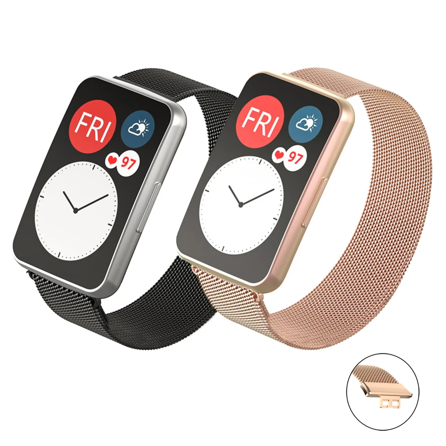 Ремешок из нержавеющей стали для Huawei Watch Fit, сменный Браслет для умных часов Huawei Fit, Миланская петля
Ремешок из нержавеющей стали для Huawei Watch Fit, сменный Браслет для умных часов Huawei Fit, Миланская петля