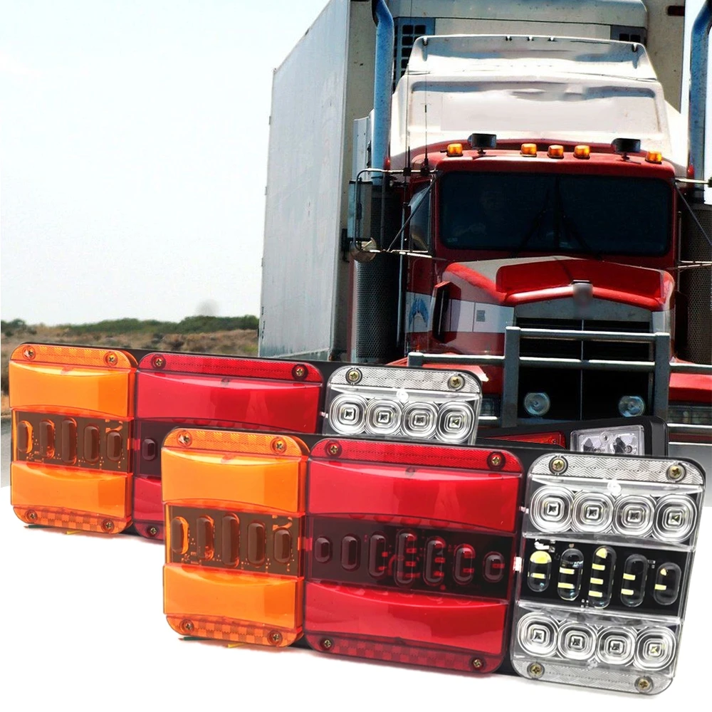 2pcs Car Truck Trailer Rear Tail Lamp Waterproof High Bright Universal 24V Heavy Vehicles LED Tail Lights
2pcs Car Truck Trailer Rear Tail Lamp Waterproof High Bright Universal 24V Heavy Vehicles LED Tail Lights