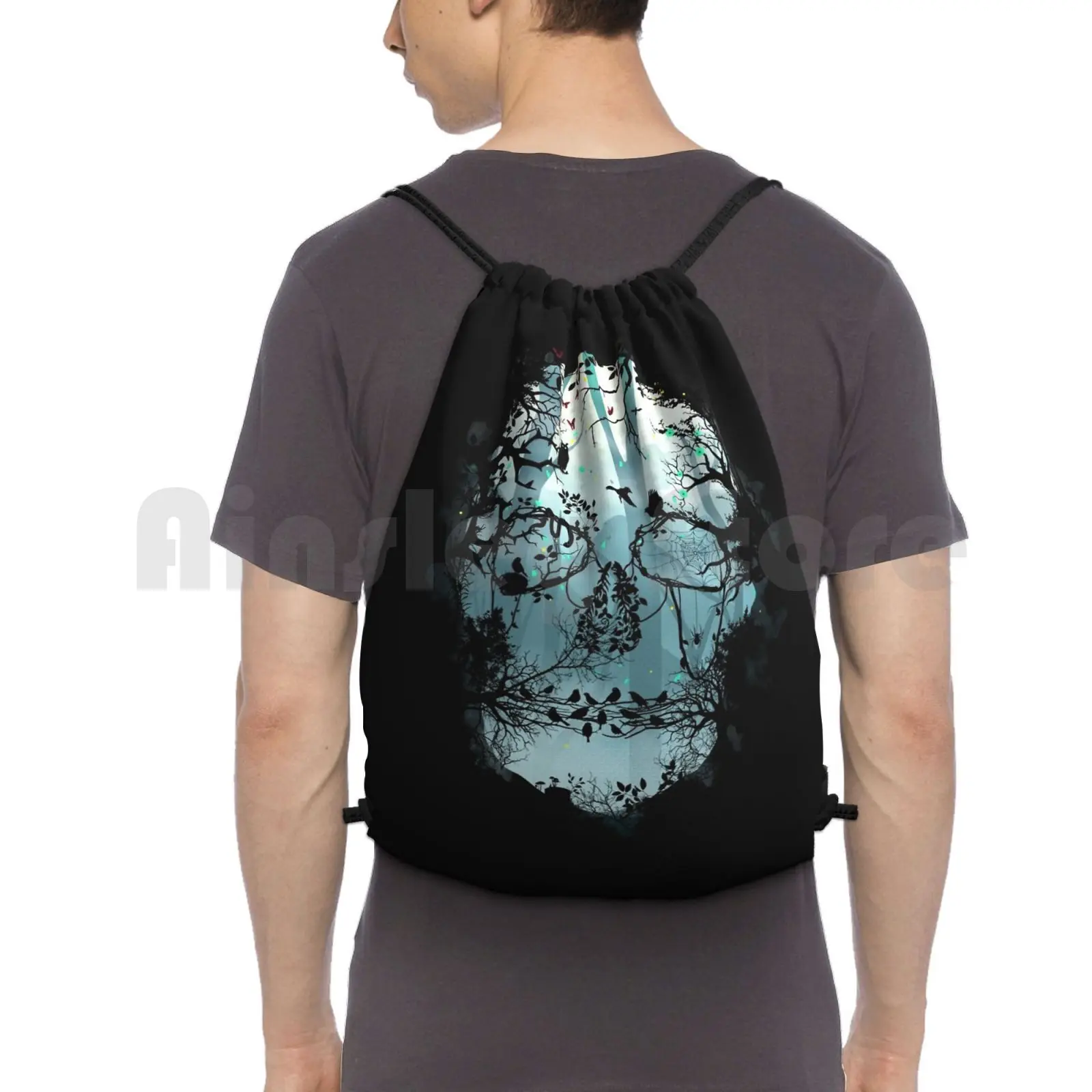 Dark Forest Skull Backpack Drawstring Bags Gym Bag Waterproof Funny Cute Black Horror Animals Cool Dark Nature Death
Dark Forest Skull Backpack Drawstring Bags Gym Bag Waterproof Funny Cute Black Horror Animals Cool Dark Nature Death