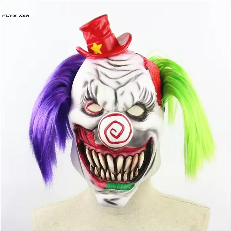 Horrible Demon Devil Latex Mask Halloween Joker Circus Clown Scary Costume Hood Purim Carnival Parade Cosplay Party Tricky Props
Horrible Demon Devil Latex Mask Halloween Joker Circus Clown Scary Costume Hood Purim Carnival Parade Cosplay Party Tricky Props