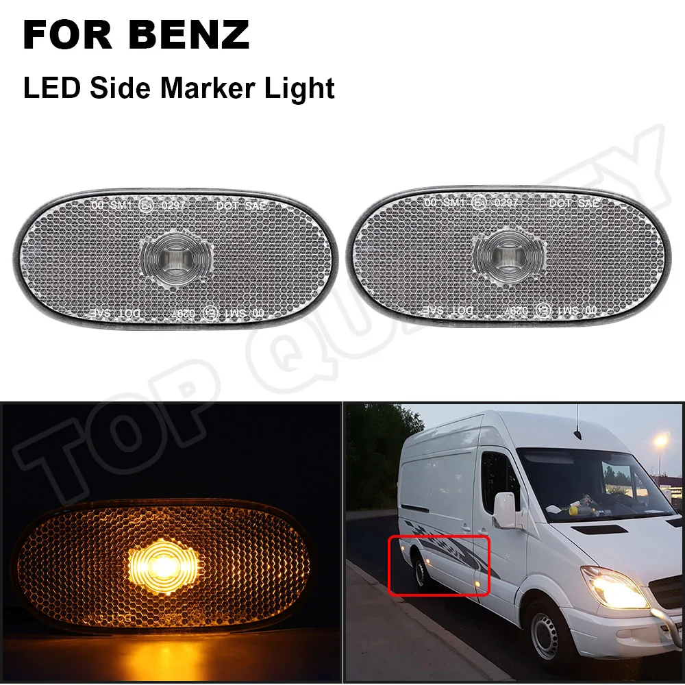 2x/6x LED Side Marker Light Turn Signal Light Panel Lamp For Mercedes For Benz Sprinter W906 2006-2013 For VW Crafter 2011-2016
2x/6x LED Side Marker Light Turn Signal Light Panel Lamp For Mercedes For Benz Sprinter W906 2006-2013 For VW Crafter 2011-2016