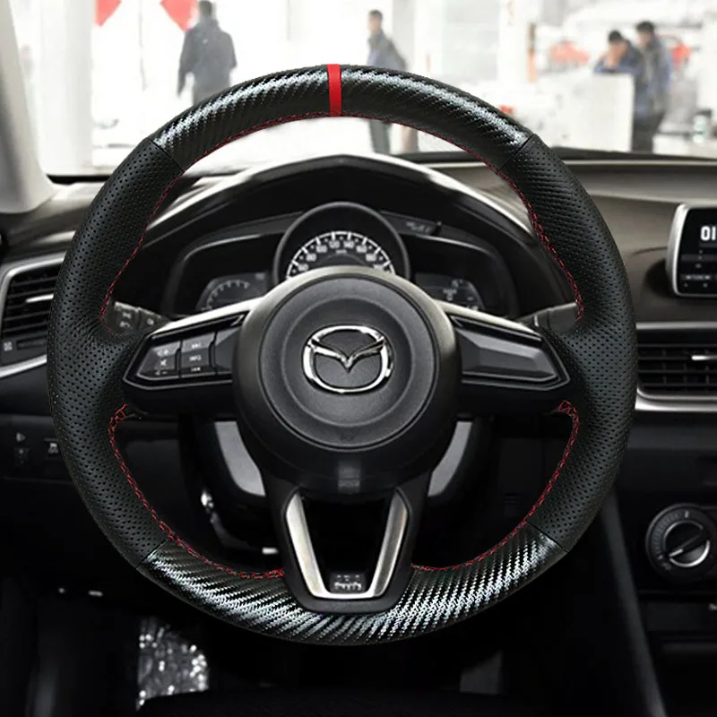 For MAZDA 3 cx-5 CX-4 atenza onxela DIY customized carbon fiber leather car interior special steering wheel cover
For MAZDA 3 cx-5 CX-4 atenza onxela DIY customized carbon fiber leather car interior special steering wheel cover