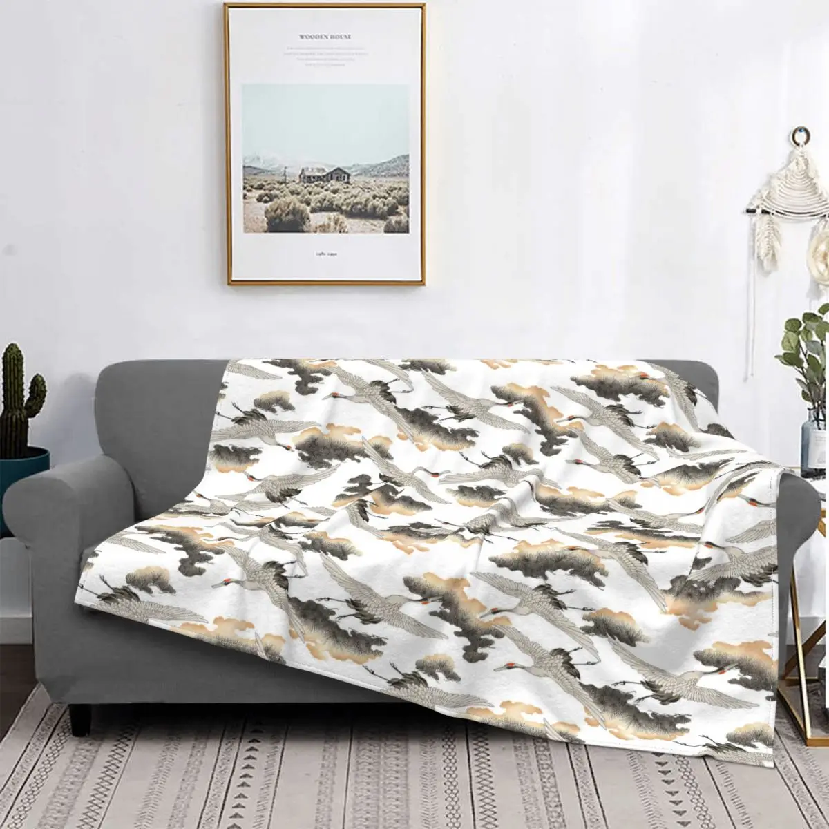 Japanese Crane Pattern Blankets Fleece Decoration Ultra-Soft Throw Blankets for Bedding Bedroom Plush Thin Quilt
Japanese Crane Pattern Blankets Fleece Decoration Ultra-Soft Throw Blankets for Bedding Bedroom Plush Thin Quilt