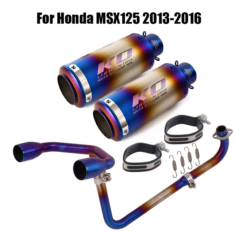 Full Exhaust System Pipe Front Header Connect Link Tube Slip On 51mm Mufflers Tail Pipes For Honda MSX125 2013-2016 Motorcycle
Full Exhaust System Pipe Front Header Connect Link Tube Slip On 51mm Mufflers Tail Pipes For Honda MSX125 2013-2016 Motorcycle