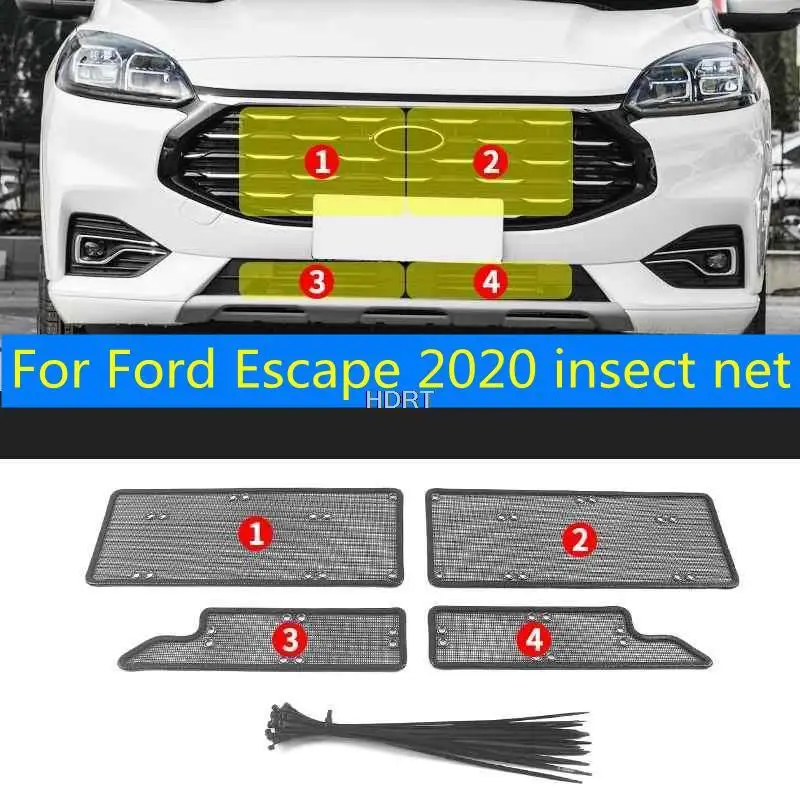 Передняя решетка для защиты от насекомых для Ford Escape 2019, 2020, 2021, автомобильные аксессуары, пылезащитная мусорная сетка из нержавеющей стали 4 шт./компл.
Передняя решетка для защиты от насекомых для Ford Escape 2019, 2020, 2021, автомобильные аксессуары, пылезащитная мусорная сетка из нержавеющей стали 4 шт./компл.
