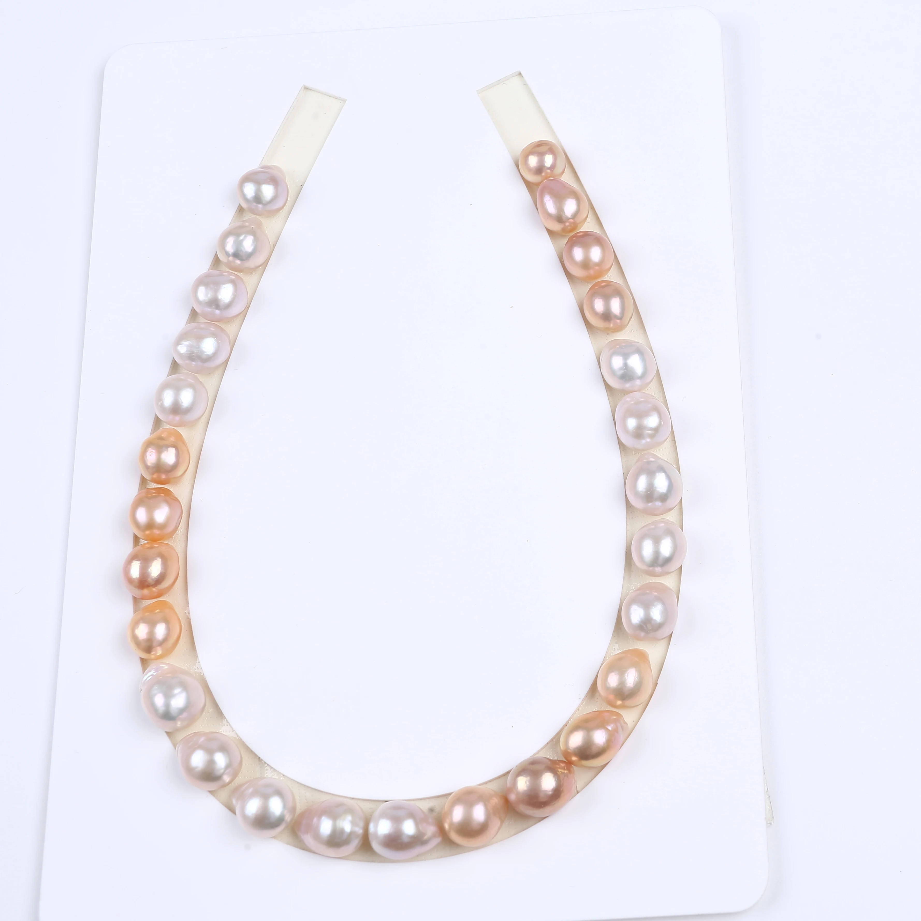 Classic 11-13mm Natural White and Pink Color Baroque Edison Pearl Necklace Jewelry
Classic 11-13mm Natural White and Pink Color Baroque Edison Pearl Necklace Jewelry