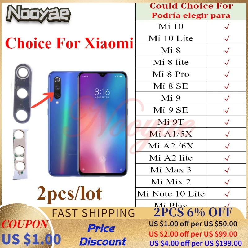 Реальной камеры стекло для Xiaomi Mi 10 8 9 9T Примечание 10 Lite рro SE A1 A2 Mix 2 Max 3 играть заднее стекло объектива камеры заднего вида 2 шт./лот
Реальной камеры стекло для Xiaomi Mi 10 8 9 9T Примечание 10 Lite рro SE A1 A2 Mix 2 Max 3 играть заднее стекло объектива камеры заднего вида 2 шт./лот