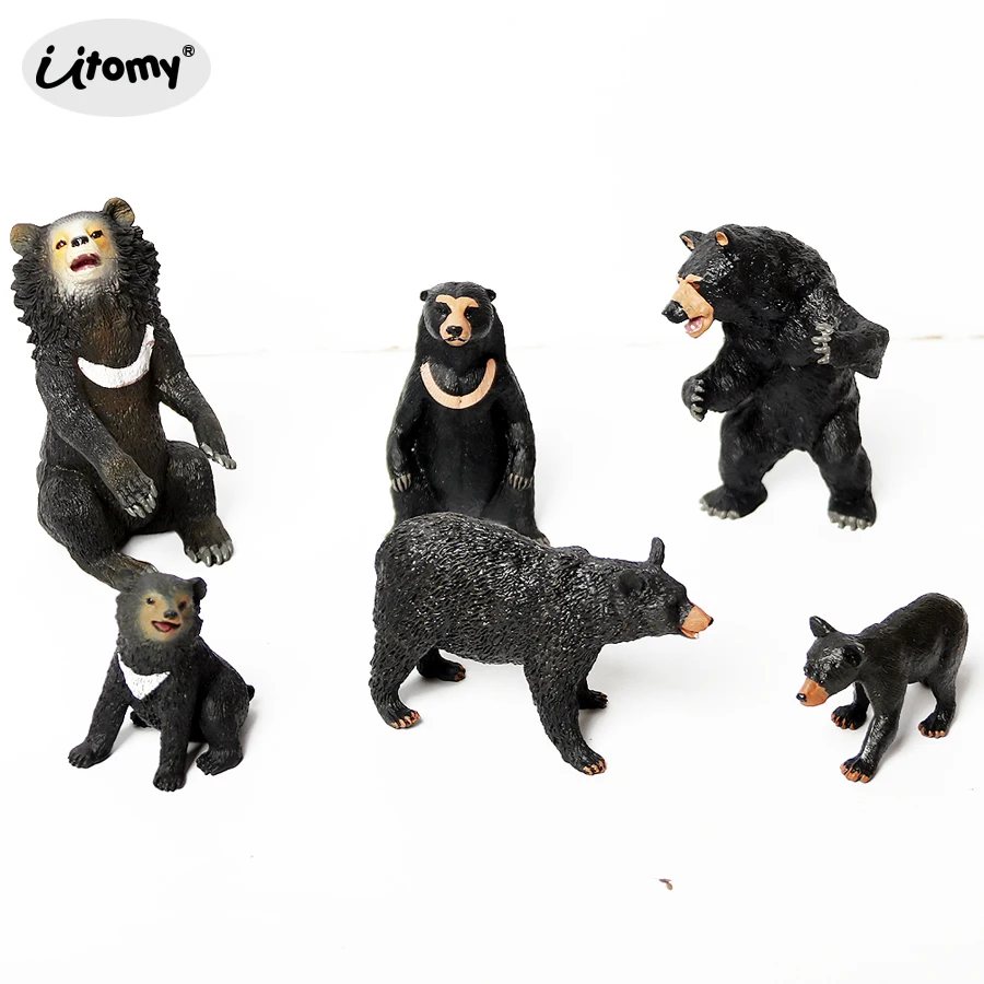 Plastic Hand Painted Black Bears Figurine Wild Safari North American,Asiatic Wildlife Black Bear Animal Model Toys for kids
Plastic Hand Painted Black Bears Figurine Wild Safari North American,Asiatic Wildlife Black Bear Animal Model Toys for kids