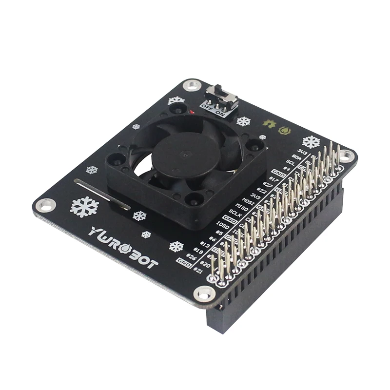 Raspberry Pi 4 Ice Cooling Fan HAT GPIO Expansion Board with Blue Light LED Switch Control for Raspberry Pi 4B 3B+ 3B
Raspberry Pi 4 Ice Cooling Fan HAT GPIO Expansion Board with Blue Light LED Switch Control for Raspberry Pi 4B 3B+ 3B