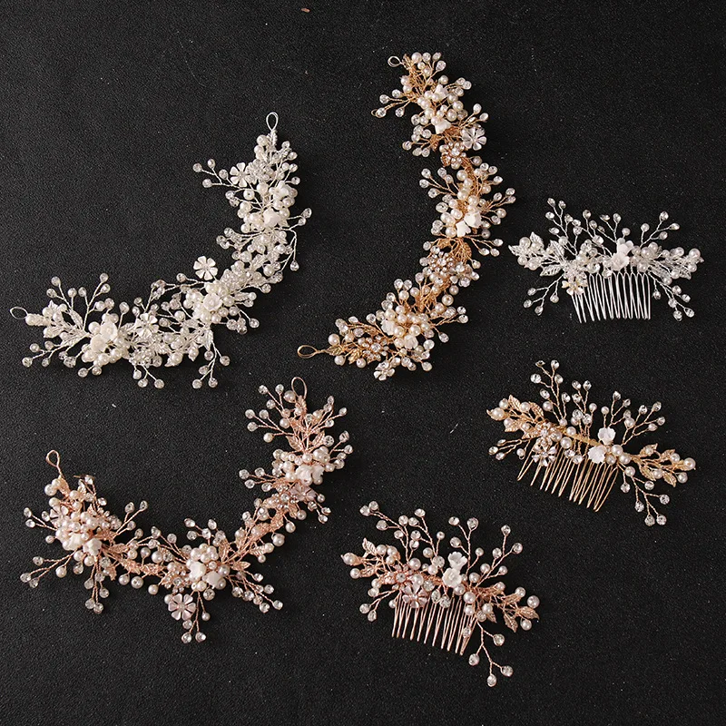 SLBRIDAL Handmade Rhinestones Crystal Pearls Ceramic Flower Bridal Hair Comb Headband Women Bridesmaids Hair Jewelry Accessories
SLBRIDAL Handmade Rhinestones Crystal Pearls Ceramic Flower Bridal Hair Comb Headband Women Bridesmaids Hair Jewelry Accessories