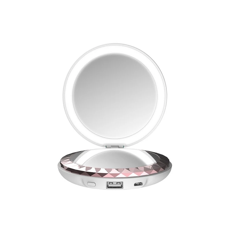 Three-in-One Makeup Mirror Power Bank Folding Handheld Mirror Portable Light round Beauty Makeup Mirror Dressing Mirror
Three-in-One Makeup Mirror Power Bank Folding Handheld Mirror Portable Light round Beauty Makeup Mirror Dressing Mirror