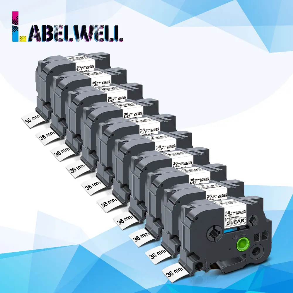 Labelwell 10pcs 36mm*8m compatible for 161 Laminated Label Tape Black on Clear 161 Printer ribbon Compatible for label Maker
Labelwell 10pcs 36mm*8m compatible for 161 Laminated Label Tape Black on Clear 161 Printer ribbon Compatible for label Maker