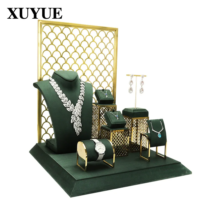 Jewelry jewelry display stand jewelry props factory direct sales of high-end metal window display set necklace display stand
Jewelry jewelry display stand jewelry props factory direct sales of high-end metal window display set necklace display stand