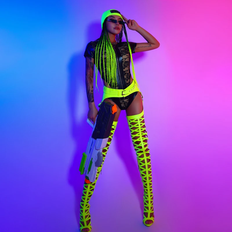 2025 Bar Gogo Dance Costume Lace One-Piece Suit Sexy Nightclub Party Gilr Stage Costume Pole Dance Clothing For Women DQS6734
2025 Bar Gogo Dance Costume Lace One-Piece Suit Sexy Nightclub Party Gilr Stage Costume Pole Dance Clothing For Women DQS6734