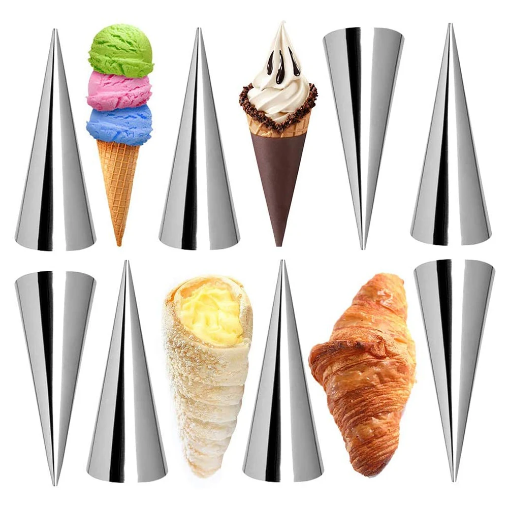 16 Pcs Stainless Steel Cream Horn Molds Reusable Filled Dessert Pastry Cone Metal Forms Baking Tools
16 Pcs Stainless Steel Cream Horn Molds Reusable Filled Dessert Pastry Cone Metal Forms Baking Tools
