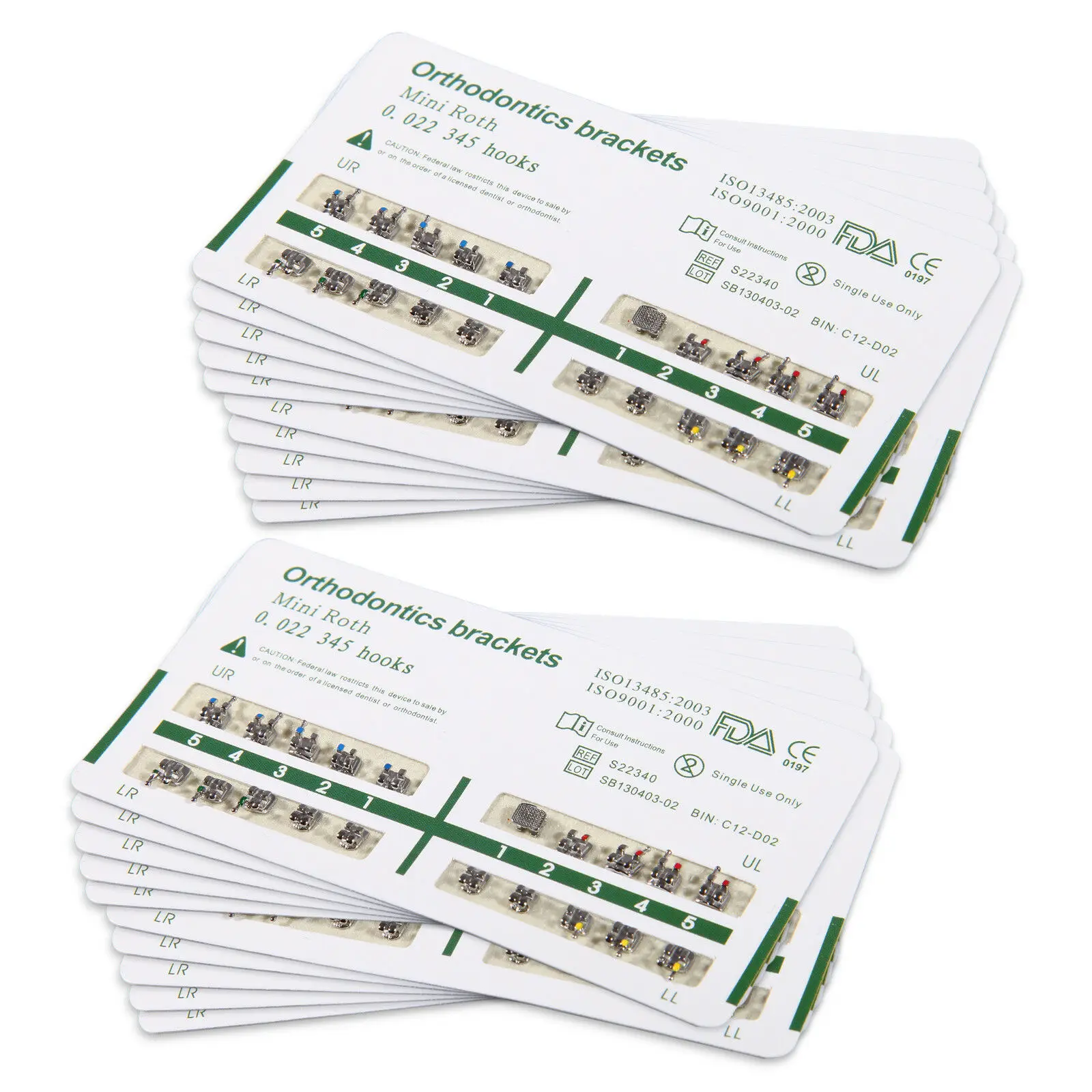 10 Packs Dental Orthodontic Metal Brackets Brace Mini Roth 022 Slot 345 hooks #8 Used For Orthodontic Dental Treatment
10 Packs Dental Orthodontic Metal Brackets Brace Mini Roth 022 Slot 345 hooks #8 Used For Orthodontic Dental Treatment