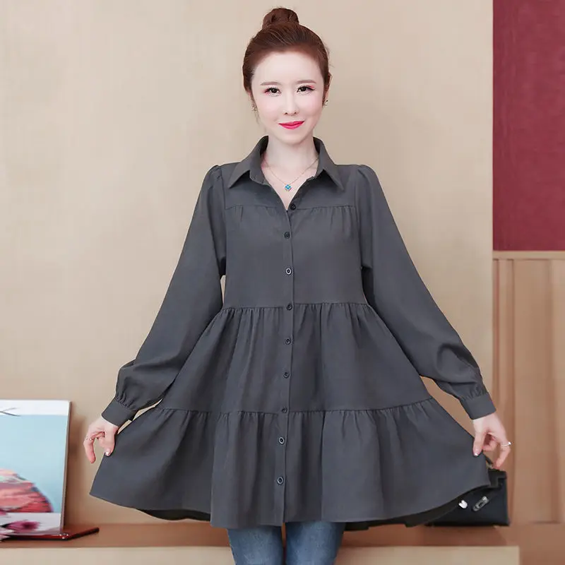 Women's Trench Coats New 2021 Autumn All-Match Female Outerwear Mid-Long Women's Shirt Elegant Temperament Splicing Ladies Dress
Women's Trench Coats New 2021 Autumn All-Match Female Outerwear Mid-Long Women's Shirt Elegant Temperament Splicing Ladies Dress