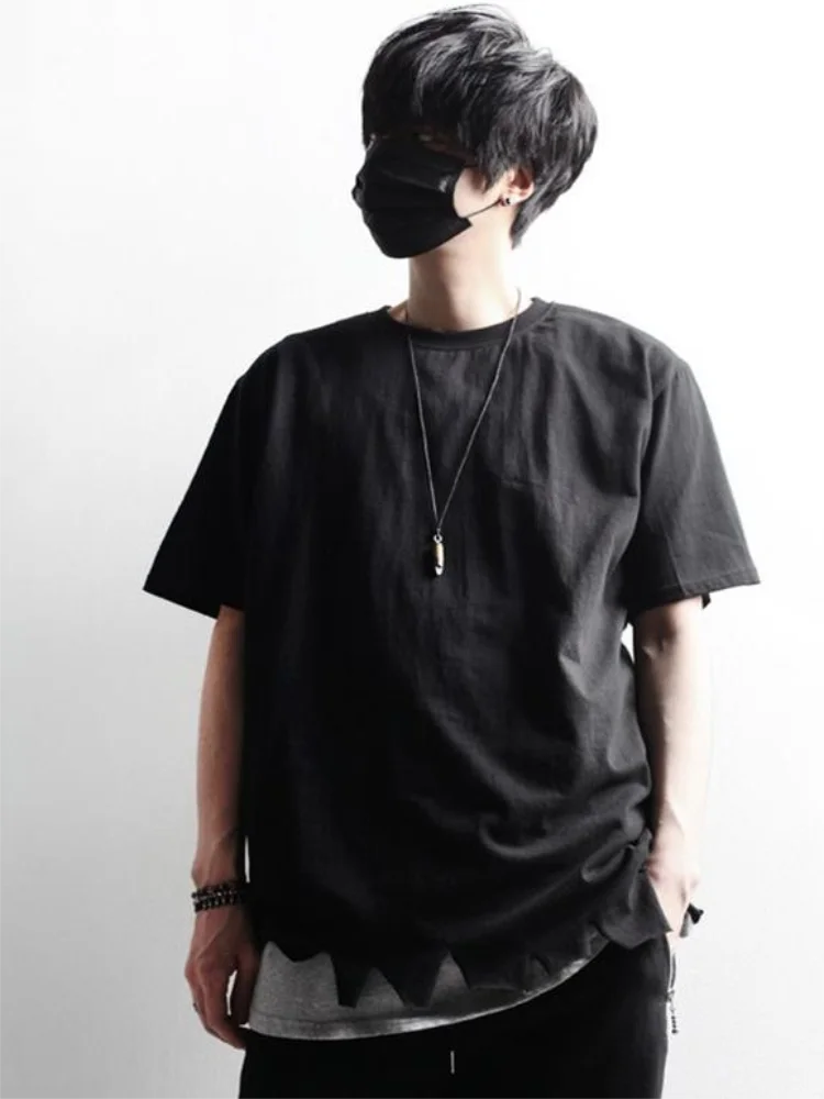 Men's Short Sleeve T Shirt Summer New Fashion Trend Irregular Hem Round Collar Solid Color Loose Large Short Sleeve T Shirt
Men's Short Sleeve T Shirt Summer New Fashion Trend Irregular Hem Round Collar Solid Color Loose Large Short Sleeve T Shirt