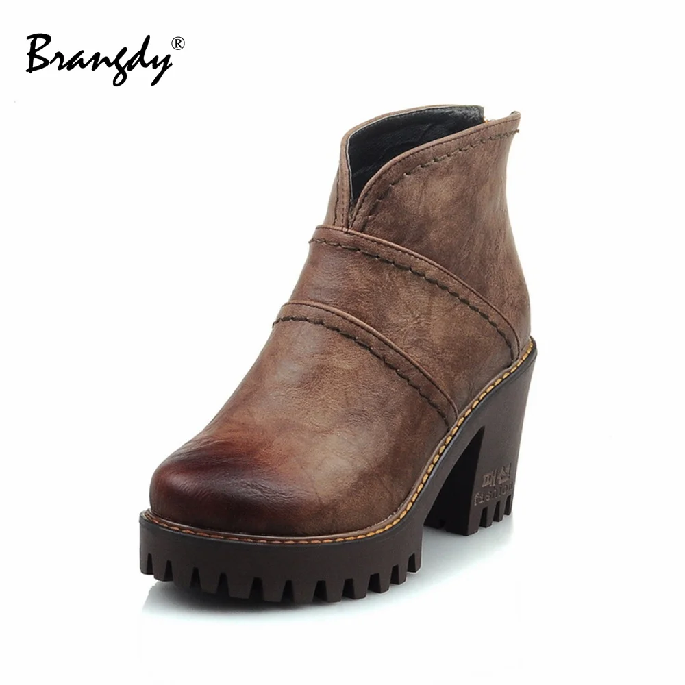 Brangdy Winter Women Ankle Boots PU Leather Retro Women Shoes Round Toe Sewing Women Winter Boots With Fur Square Heels Zipper
Brangdy Winter Women Ankle Boots PU Leather Retro Women Shoes Round Toe Sewing Women Winter Boots With Fur Square Heels Zipper