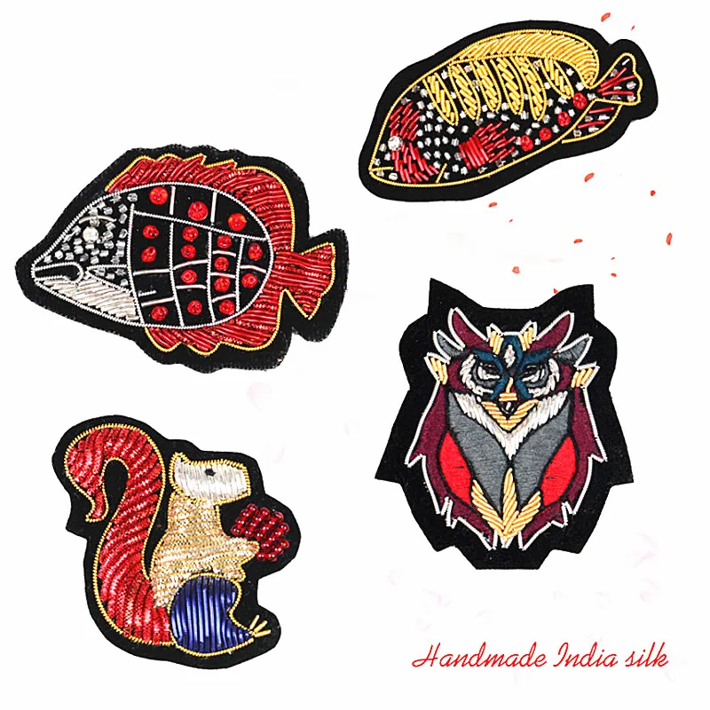 Maxsin 1 Pcs High Quality Handmade Embroidered Indian Silk Sequined Squirrel Owl Fish Cloth Sticker Decorative Patch DIY
Maxsin 1 Pcs High Quality Handmade Embroidered Indian Silk Sequined Squirrel Owl Fish Cloth Sticker Decorative Patch DIY