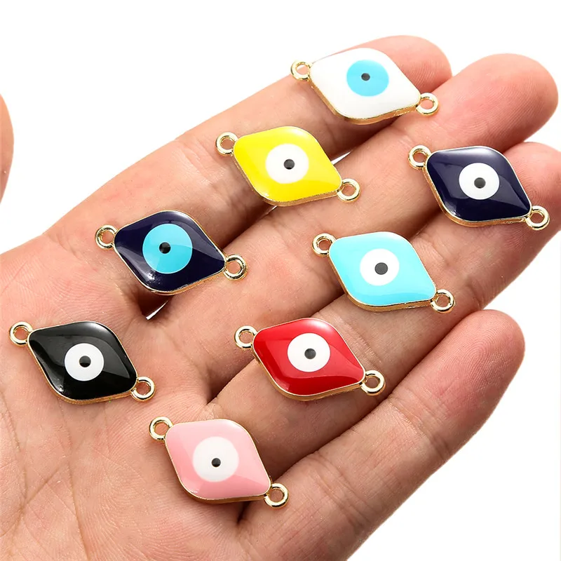 10pcs/lot Mixed Colors Connector Alloy Eyes Charms Pendant DIY Bracelet Necklace For Jewelry Making Accessories
10pcs/lot Mixed Colors Connector Alloy Eyes Charms Pendant DIY Bracelet Necklace For Jewelry Making Accessories