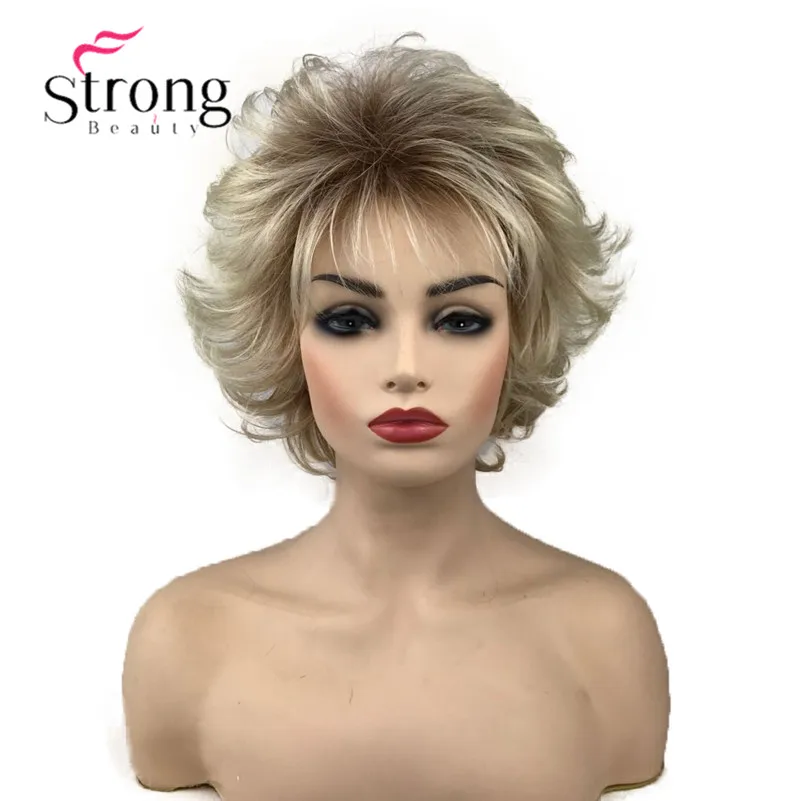 StrongBeauty Short Blonde With Dark Roots Ombre Choppy Layers Synthetic Hair Wig Wigs for women
StrongBeauty Short Blonde With Dark Roots Ombre Choppy Layers Synthetic Hair Wig Wigs for women