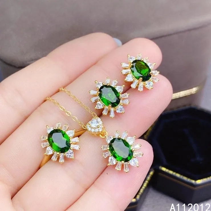 KJJEAXCMY fine Jewelry 925 sterling silver inlaid natural Diopside popular pendant ring earring set support test Chinese style
KJJEAXCMY fine Jewelry 925 sterling silver inlaid natural Diopside popular pendant ring earring set support test Chinese style