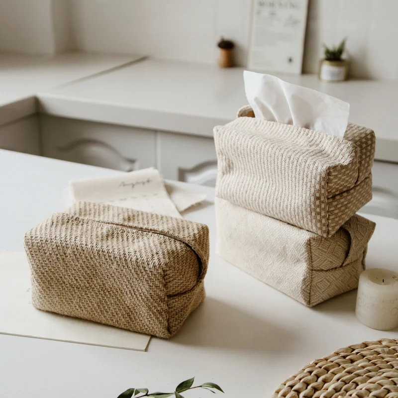 Cotton Tissue Boxes Japanese Fabric Paper Box Storage Bag Home Tableware Organizador Napkin Holder cajas de almacenamiento
Cotton Tissue Boxes Japanese Fabric Paper Box Storage Bag Home Tableware Organizador Napkin Holder cajas de almacenamiento