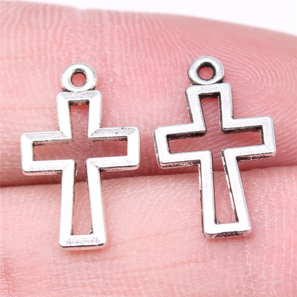 Wholesale 500pcs/bag 17x11mm Hollow Cross Charm For Jewelry Making Small Cross Charm
Wholesale 500pcs/bag 17x11mm Hollow Cross Charm For Jewelry Making Small Cross Charm