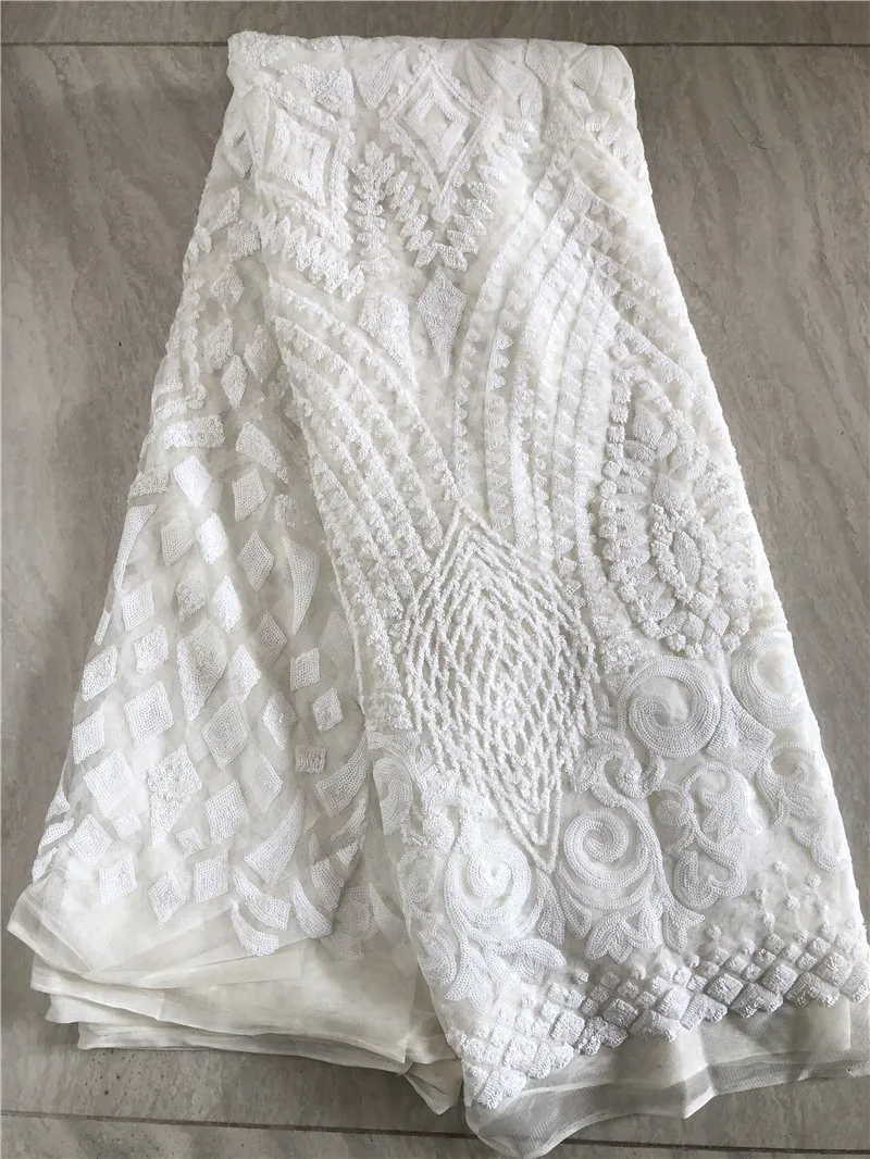 White Bridal Sequins Lace Fabric French Net Cloth Tulle Mesh Material High Quality African Tul Tissus Mariage Dentelle AN3
White Bridal Sequins Lace Fabric French Net Cloth Tulle Mesh Material High Quality African Tul Tissus Mariage Dentelle AN3