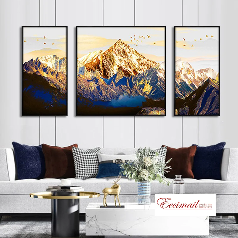 EECAMAIL DIY Diamond Painting Full Diamond Embroidery Sofa Background Wall Golden Mountain Triptych Backdrop Painting No Frame
EECAMAIL DIY Diamond Painting Full Diamond Embroidery Sofa Background Wall Golden Mountain Triptych Backdrop Painting No Frame