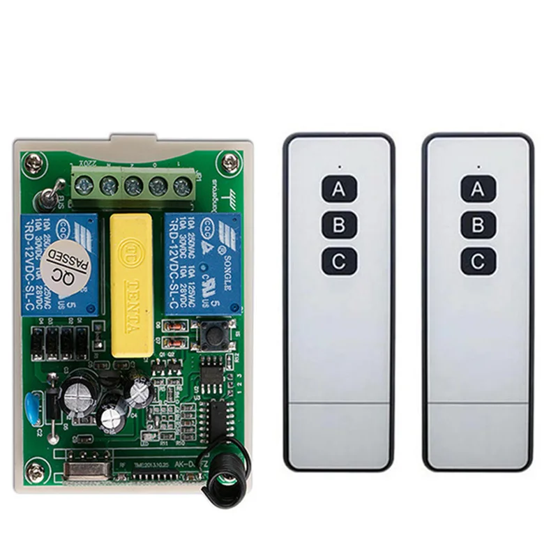1000m 433MHz Universal Remote Control AC 220 V 2CH RF Wireless Relay Receiver and Transmitter,for Garage/tubular Motor\ curtain
1000m 433MHz Universal Remote Control AC 220 V 2CH RF Wireless Relay Receiver and Transmitter,for Garage/tubular Motor\ curtain