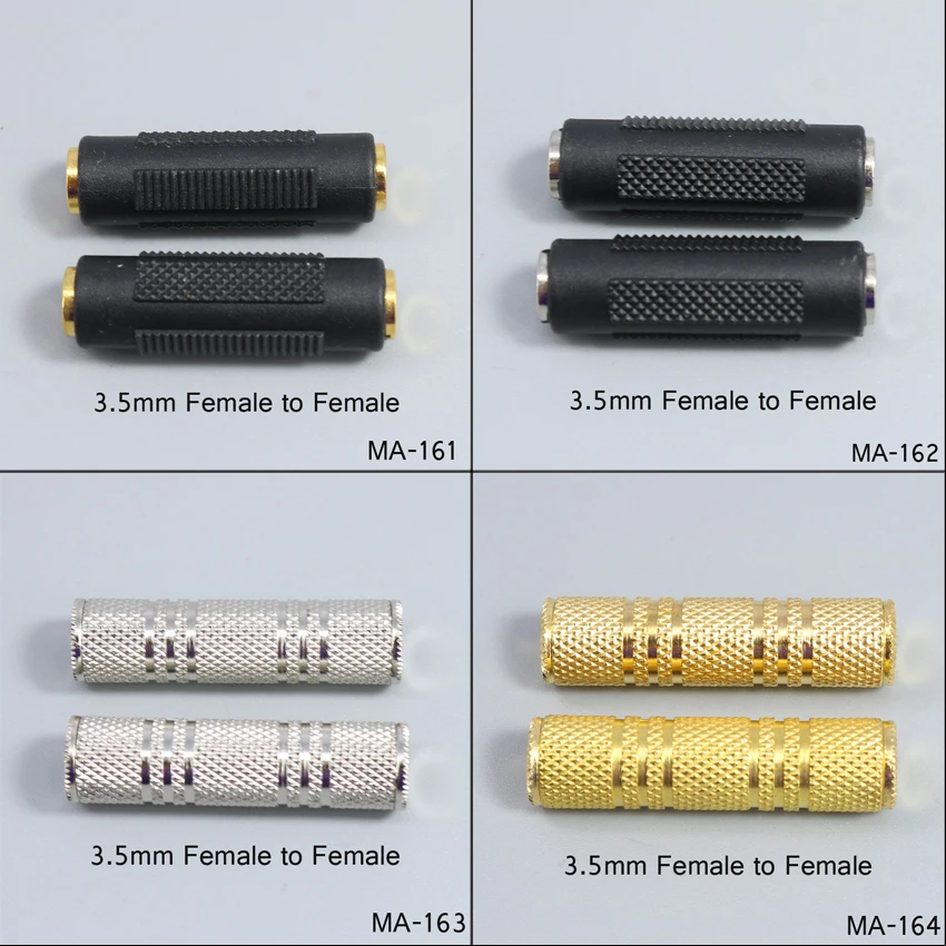 Gold Plated 3.5 mm Female to 3.5mm Female Jack Stereo Coupler Adapter Metal 3.5 F/F Plug for PC Audio Video
Gold Plated 3.5 mm Female to 3.5mm Female Jack Stereo Coupler Adapter Metal 3.5 F/F Plug for PC Audio Video