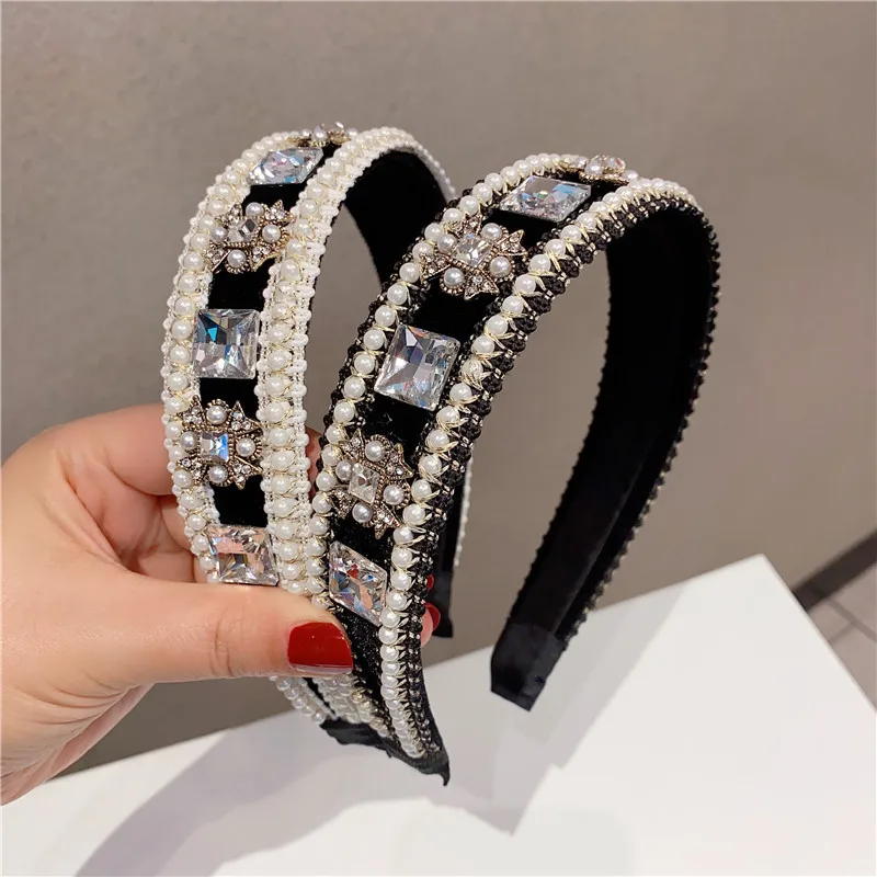 Fashion Lace Big pearls Hair Hoop Headband Hairband for Women Girls Shining Hair Band Hair Accessories 2018 New
Fashion Lace Big pearls Hair Hoop Headband Hairband for Women Girls Shining Hair Band Hair Accessories 2018 New