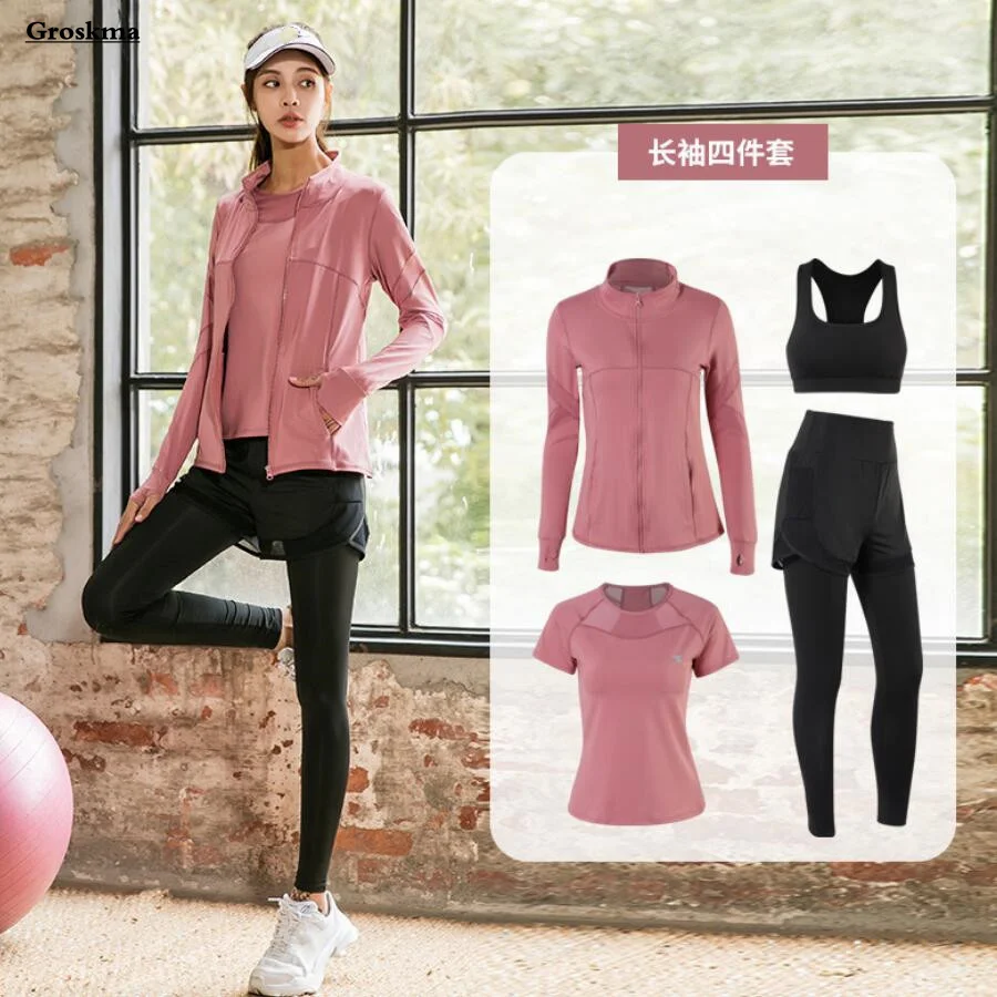 Outdoor Running Women Sports Set Fitness Gym Clothing Coats+Bra+T Shirt+Pants Mesh Patchwork Yoga Suits Plus Size Workout Suit
Outdoor Running Women Sports Set Fitness Gym Clothing Coats+Bra+T Shirt+Pants Mesh Patchwork Yoga Suits Plus Size Workout Suit