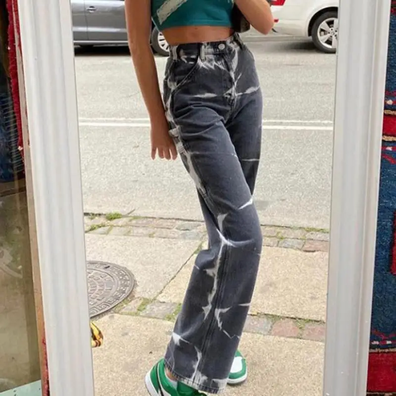 Spring Fashion Street Style Jeans New High-waist Tie-dye Hit Color Straight Casual Women's Denim Trousers
Spring Fashion Street Style Jeans New High-waist Tie-dye Hit Color Straight Casual Women's Denim Trousers