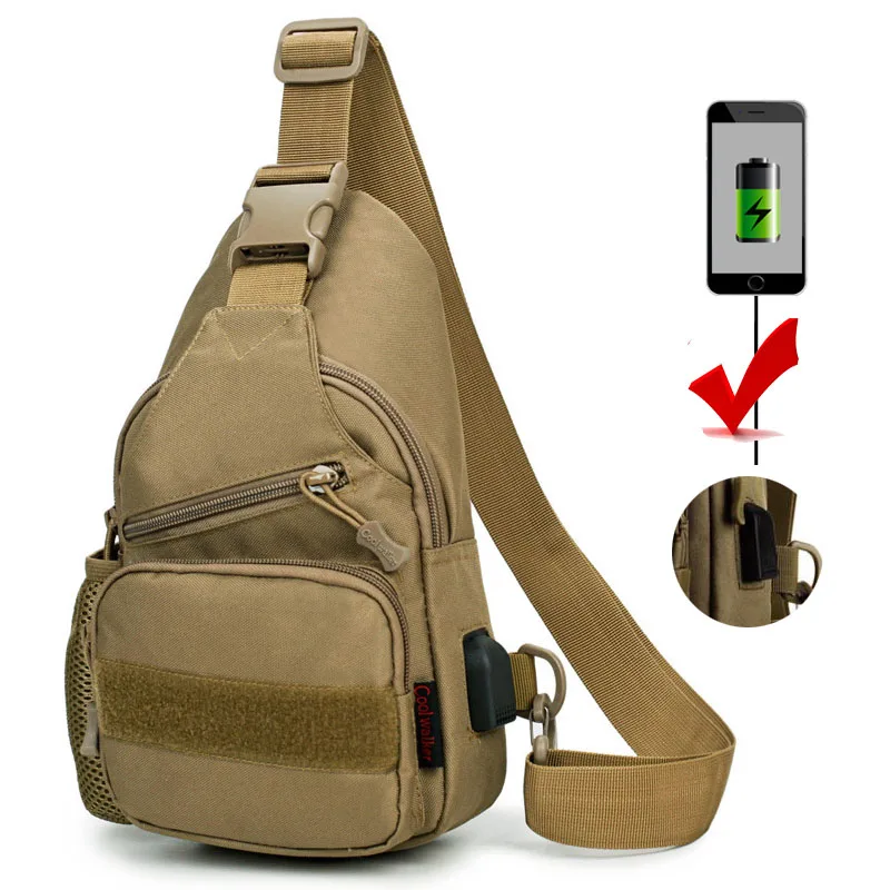 Tactical Shoulder Bag Outdoor Men Hiking Hunting Camping Camouflage USB Charging Sling Chest Backpack
Tactical Shoulder Bag Outdoor Men Hiking Hunting Camping Camouflage USB Charging Sling Chest Backpack