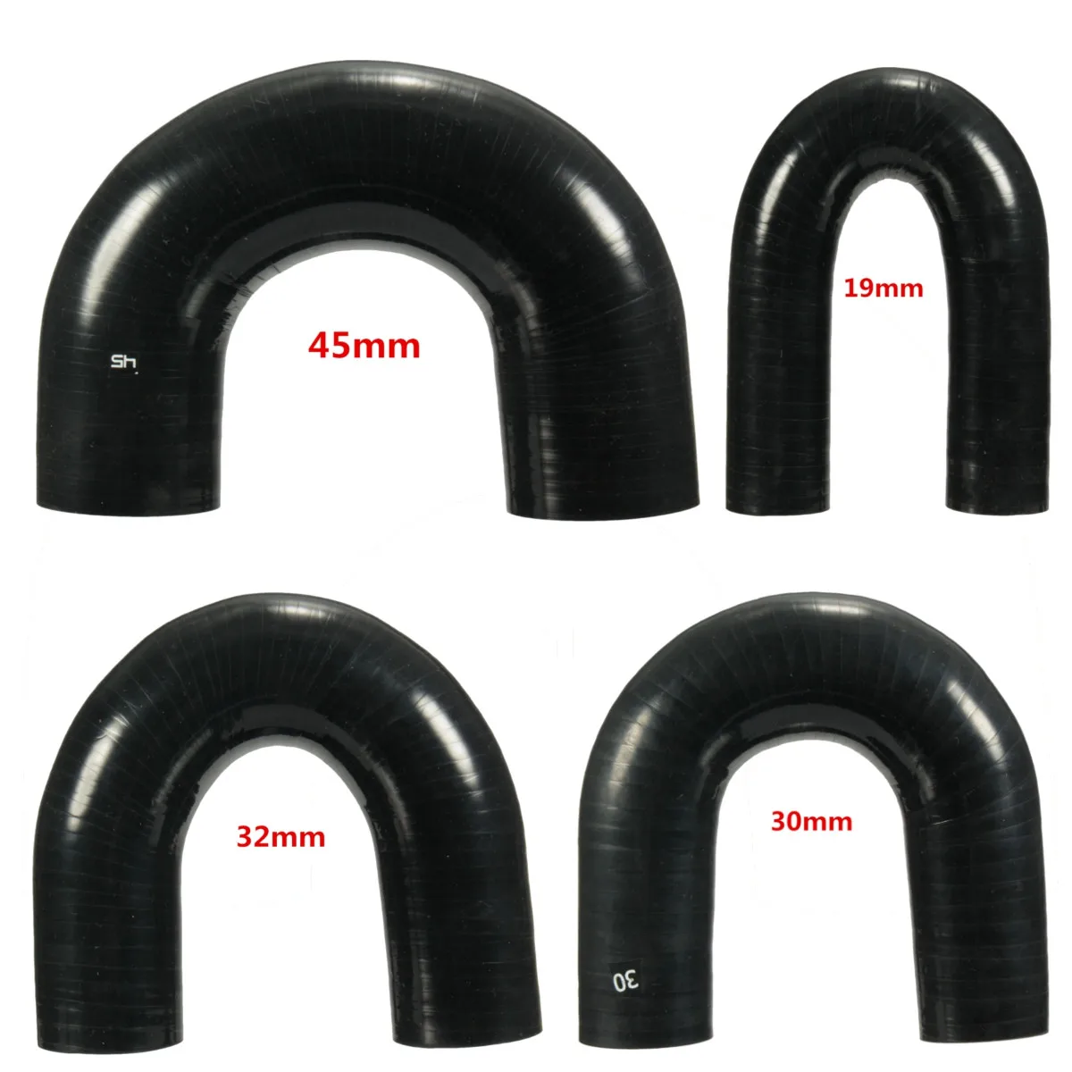 New Multi-size 180 Degree Car Turbo Black Silicone Hose Intercooler Boost Hose Pipe Elbows Bends 
New Multi-size 180 Degree Car Turbo Black Silicone Hose Intercooler Boost Hose Pipe Elbows Bends