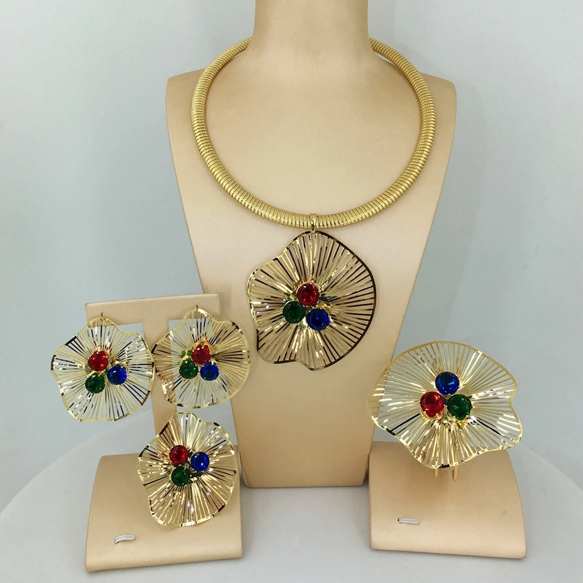 Yuminglai Colorful Stones Jewelry Choker Big Flower Jewelry Sets for Women FHK12372
Yuminglai Colorful Stones Jewelry Choker Big Flower Jewelry Sets for Women FHK12372
