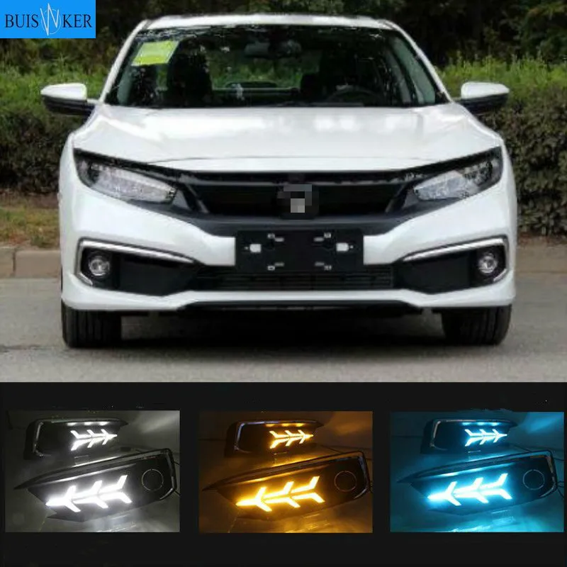 For Honda Civic 2019 2020 LED Daytime Running Lights with Streamer Turn Signal Lamp for New Civic modification car styling
For Honda Civic 2019 2020 LED Daytime Running Lights with Streamer Turn Signal Lamp for New Civic modification car styling