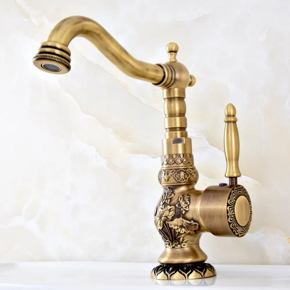 Kitchen Faucet Single Handle Hole Vanity Sink Mixer Tap Antique Brass Swivel Spout Hot and Cold Water Mixer tap tsf127
Kitchen Faucet Single Handle Hole Vanity Sink Mixer Tap Antique Brass Swivel Spout Hot and Cold Water Mixer tap tsf127