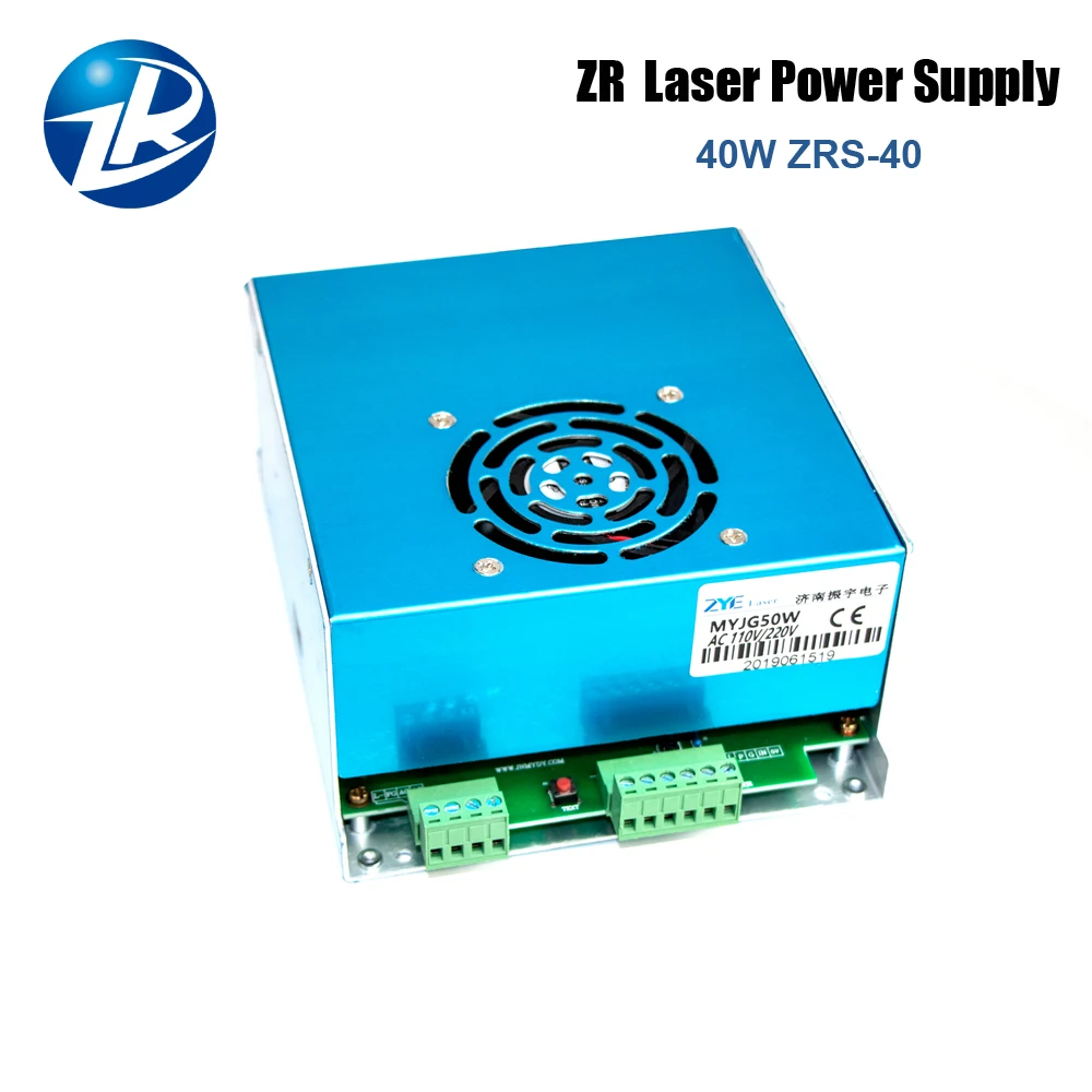 ZRS Series: 40W CO2 Laser Power Supply For 30W 40W CO2 laser tube Laser Engraver 110V/220V For Laser Engraving Cutting Machine
ZRS Series: 40W CO2 Laser Power Supply For 30W 40W CO2 laser tube Laser Engraver 110V/220V For Laser Engraving Cutting Machine
