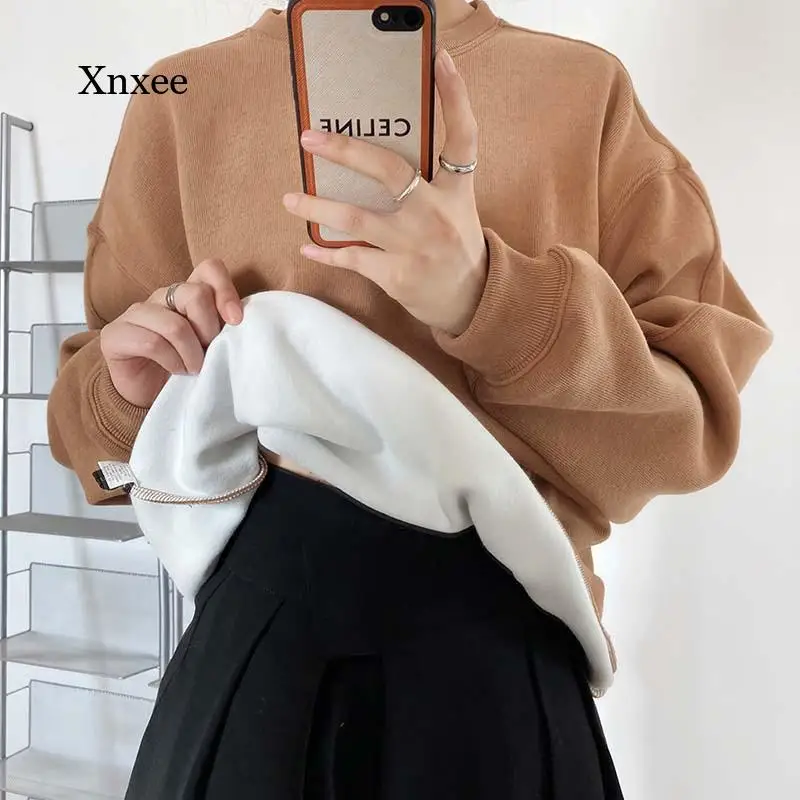 2021 Woman Sweatshirts Autumn Fashion Long Sleeve Solid Hoodie Female Fleece New Loose Ins Lazy O-Neck Tops Clothing Blous
2021 Woman Sweatshirts Autumn Fashion Long Sleeve Solid Hoodie Female Fleece New Loose Ins Lazy O-Neck Tops Clothing Blous