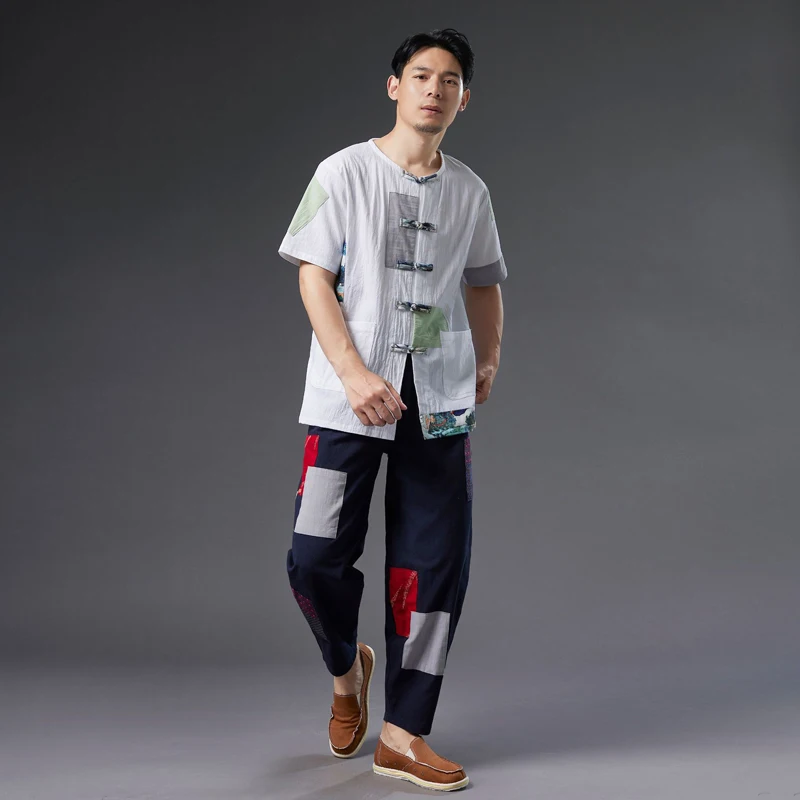 2022 New Chinese Style Pants for Men Fashion Summer Cotton Art Loose Crotch Pants Elastic Waist Splicing Scratching Trousers
2022 New Chinese Style Pants for Men Fashion Summer Cotton Art Loose Crotch Pants Elastic Waist Splicing Scratching Trousers