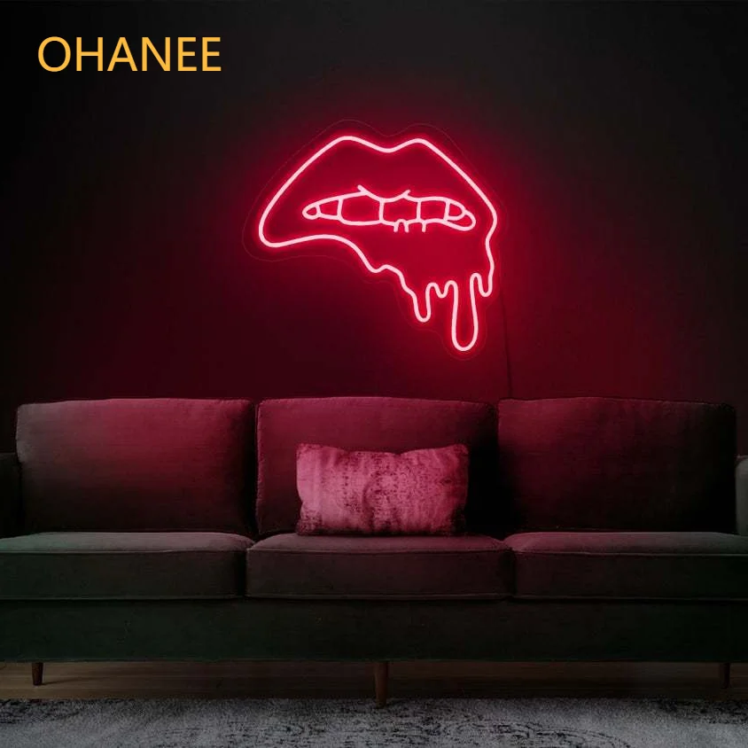 OHANEE Lips Neon Sign Led Light Custom Name Logo Personalized Decoration Wall Home Decor Birthday Gift
OHANEE Lips Neon Sign Led Light Custom Name Logo Personalized Decoration Wall Home Decor Birthday Gift