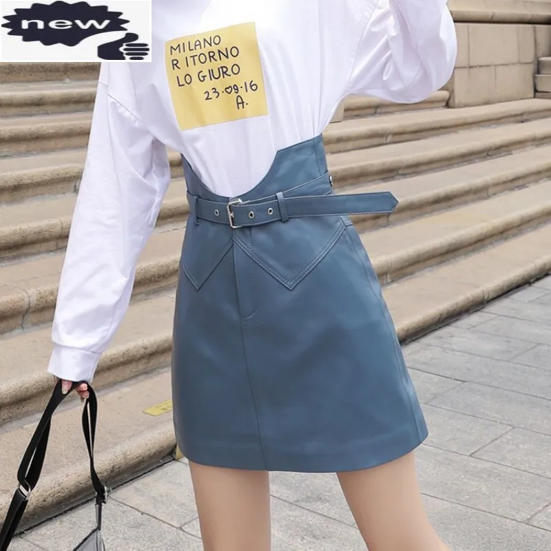 Fashion Women A Line High Waist Belted Sexy Mini Wrap Real Sheepskin Genuine Leather Skirt Ladies Punk Biker Short Skirts
Fashion Women A Line High Waist Belted Sexy Mini Wrap Real Sheepskin Genuine Leather Skirt Ladies Punk Biker Short Skirts