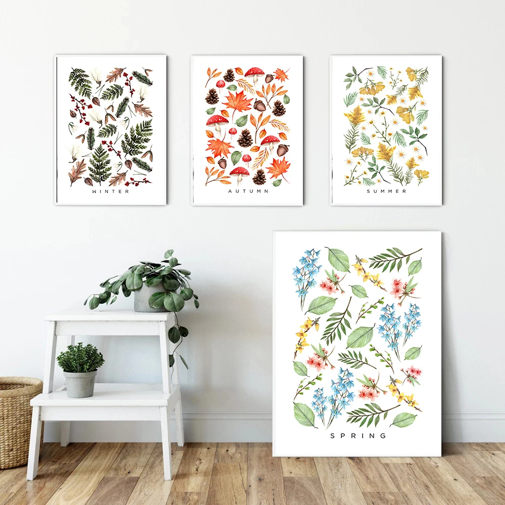 Season Flower Chart Posters and Prints Summer Autumn Winter Spring Gift Flower Educational Canvas Painting Pictures Home Decor
Season Flower Chart Posters and Prints Summer Autumn Winter Spring Gift Flower Educational Canvas Painting Pictures Home Decor